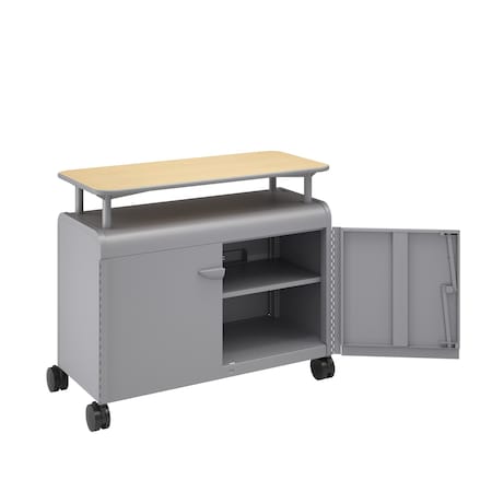 Smith Trades Industrial Storage Cabinet, 37 in H, 43 in W, Platinum, (1) Adj. + (1) Fixed/Base Shelves V21100000PPMAPP
